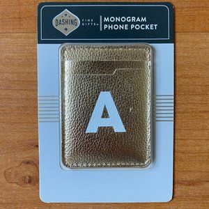 *NWT* Monogrammed Phone Pocket - Letter "A"